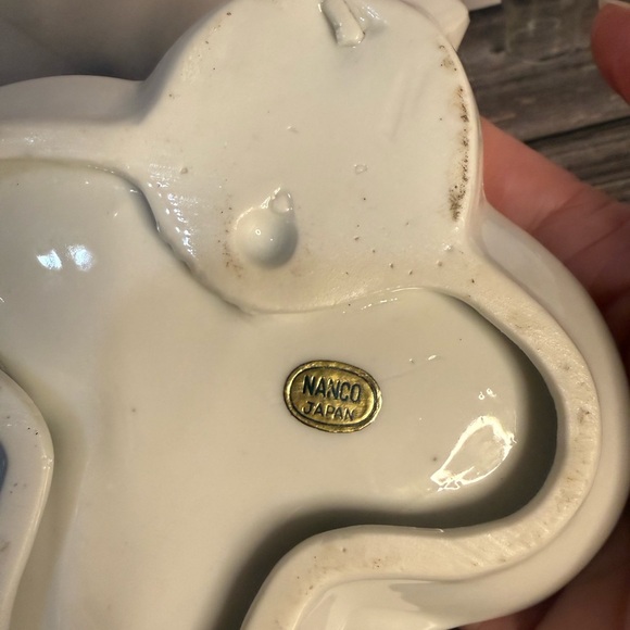 Vintage Nanco Mini Oil Lamp Finger Loop Porcelain Lantern Pink Rose Japan - Picture 8 of 10